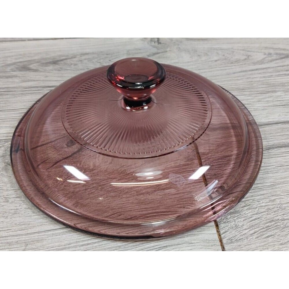 Pyrex Lid cover V1C  Cranberry Replacement Lid Round Casserole Dish or Saucepan